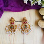 Radha Krishna Golden Guttapusalu Earrings
