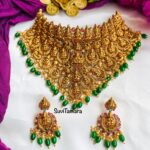 Grand Lakshmi Green Beads Choker