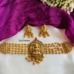 Lakshmi Golden Balls Choker