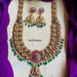 Grand Lakshmi Peacock Antique Gold Haram