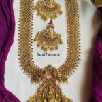 Antique Gold Lakshmi Net Haram