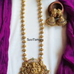 Antique Gold Lakshmi Pendant Ball Haram