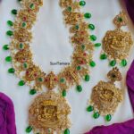 Vishnu Dasvatharam Green Bead Antique Mini Haram