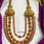 3 Layer Antique Gold Lakshmi Haram