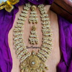 Pearl Bunch Kundan Pendant Haram