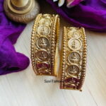 Lakshmi Coin Antique Gold Bangles