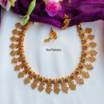 Matte Gold Floral Necklace