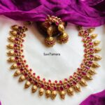 Mango Ruby Kemp Ganesha Necklace