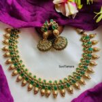 Mango Green Kemp Ganesha Necklace