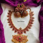 Ruby Green Kemp Mango Addigai Necklace