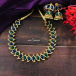 Kemp Mango Choker/Necklace - Blue Green