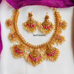 Lakshmi AD Stone Guttapusalu Necklace