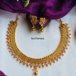 Polki Diamond Traditional Gold Necklace