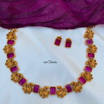 Annam Ruby AD Stone Choker Necklace