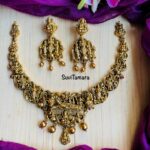 Lord Vishnu Antique Gold Nagasi Necklace