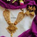Pearl Bunch Gold Lookalike Lakshmi Necklace