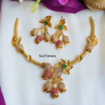 Intricate Rose AD Stone Necklace