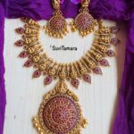 Lakshmi Cutwork Precious Kemp Necklace