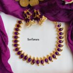 Mango Violet Stone Choker Necklace