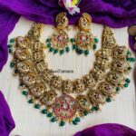 Peacock Lakshmi Grand Antique Gold Necklace