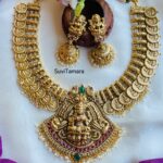Lakshmi Coin Antique Gold Pearl Necklace