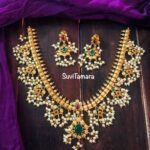 Traditional Antique Gold Guttapusalu Necklace