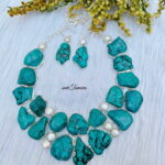 Turquoise & Baroque Pearl Necklace