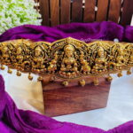 Antique Gold 3D Embossed Lakshmi Hipbelt
