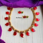 Mango Nagapadam Handmade Necklace - Red