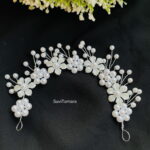 Floral Crystal Pearl White Tiara / Hair Accessory