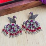 Oxidised Birdie Earrings