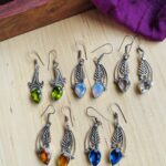Leaf Oxidised Hook Earrings