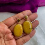 Yellow Stone Drop Earrings