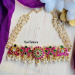 Floral Pearl Jadau Kundan Choker - PREBOOK