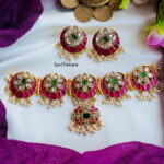 Floral Chand Jadau Kundan Pearl Choker- READYTOSHIP