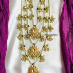 3 Layer Pearl Kundan Satlada Mala  - PREBOOK