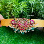 Floral Elongated Pendant Jadau Kundan Hipbelt - PREBOOK
