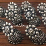 Floral Silver Lookalike Jhumkas