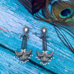 Oxidised Silver LookAlike Chain Earrings