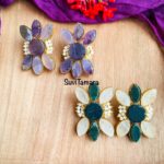 Butterfly Druzzy Stone Earrings
