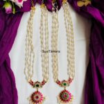 Floral Pendant Jadau Kundan Pearl Chain - READYTOSHIP