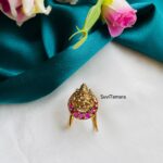 Antique Gold Lakshmi Kemp Adjustable Vanki Finger Ring