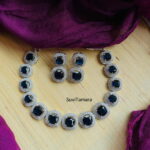 Doublet Sapphire AD Stone Necklace