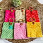 Round Handle Embroidery Bags Return Gifts (SET OF 6)