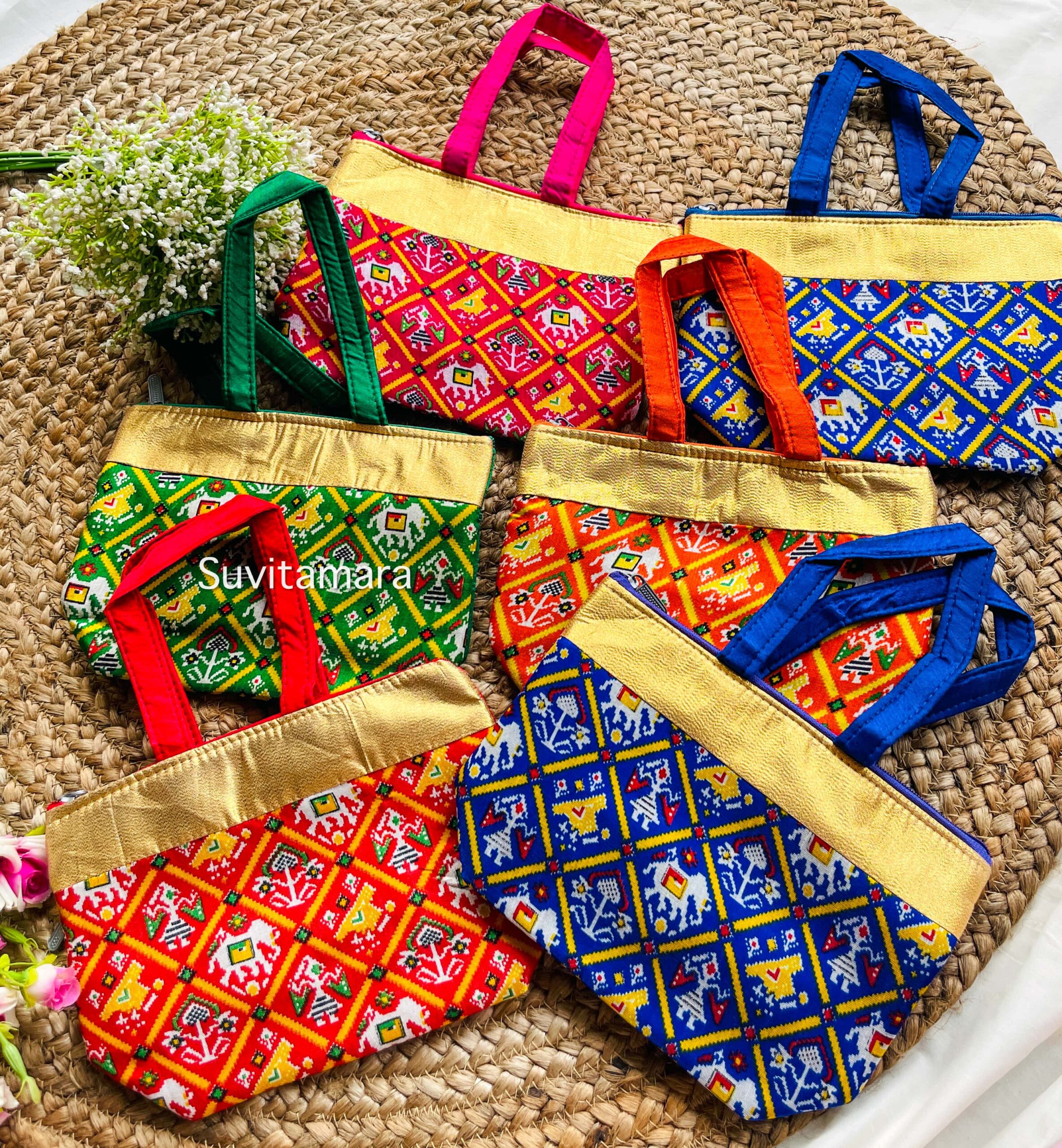 Desi Favors MugguKolam Gift Bags - Indian Return India | Ubuy