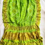 Semi Silk Bandhani Dupatta - Light Green