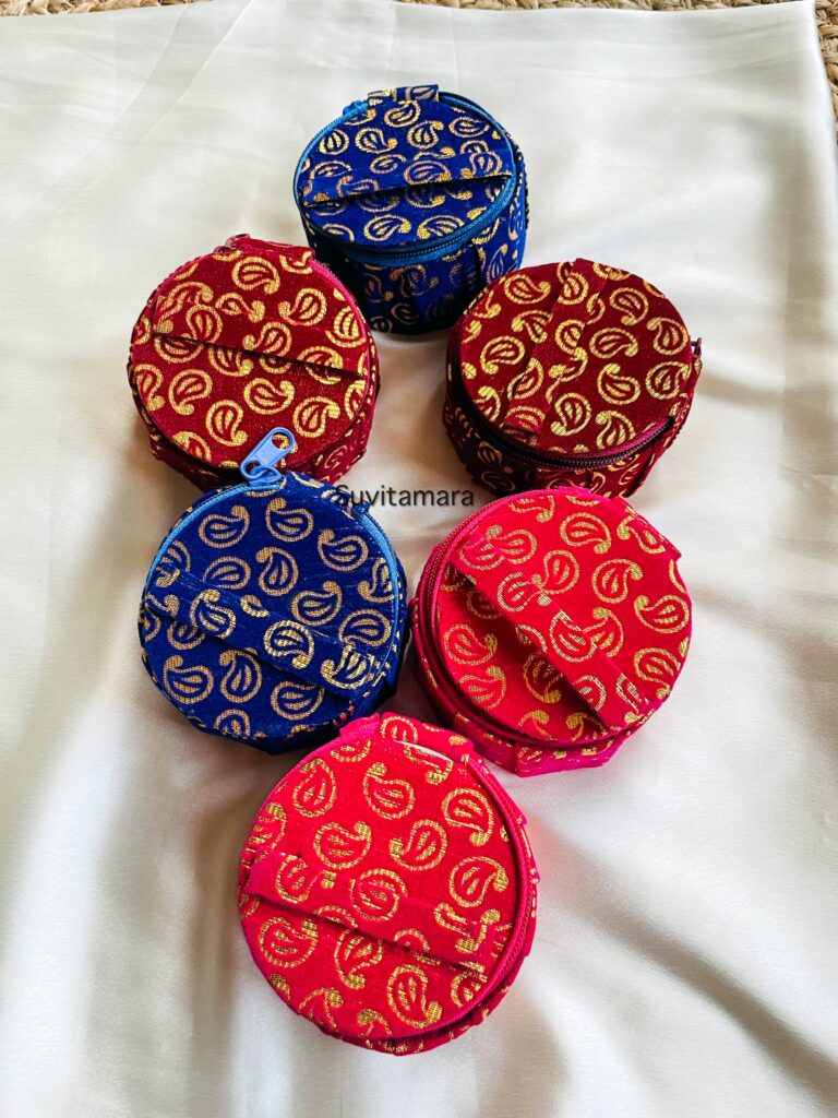 Velvet Printed Bangle Box Return Gift(SET OF 6) - Suvitamara