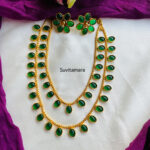 2 Layer Green Kemp Stone Necklace