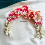 White Pink Flower Artificial Flower Hair Accessory