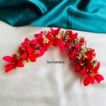 Red Orchids Artificial Hair Accessory